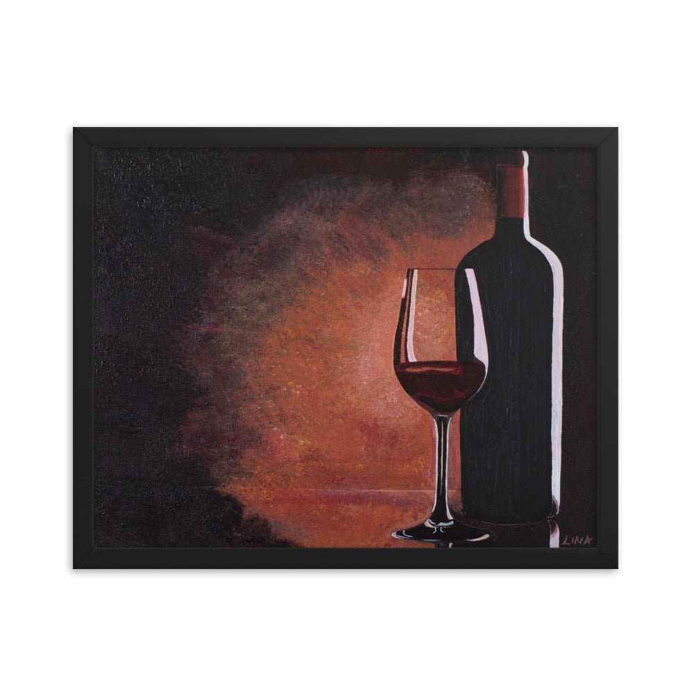 Framed Print - Bottle of Red